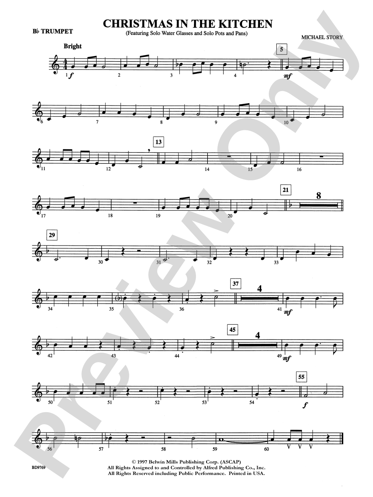 Christmas in the Kitchen: 1st B-flat Trumpet