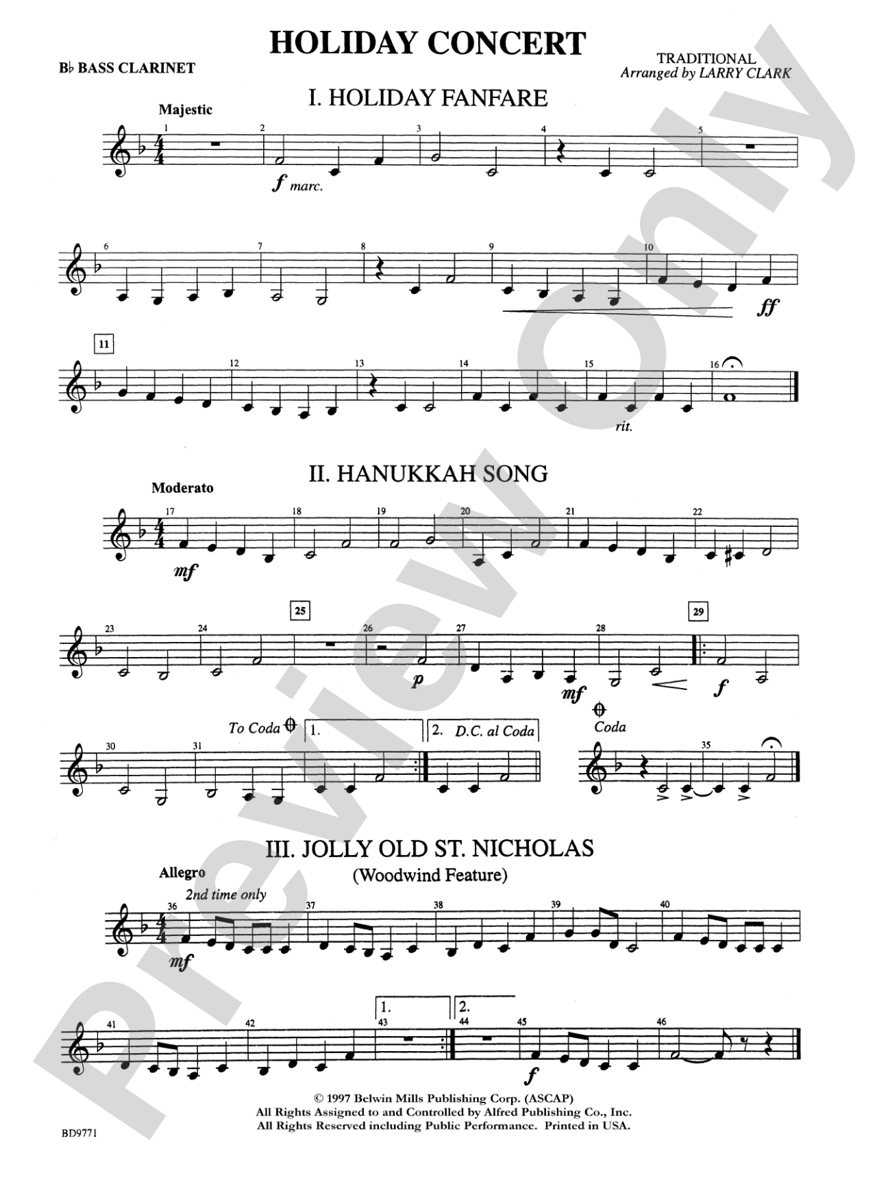 Holiday Concert: B-flat Bass Clarinet