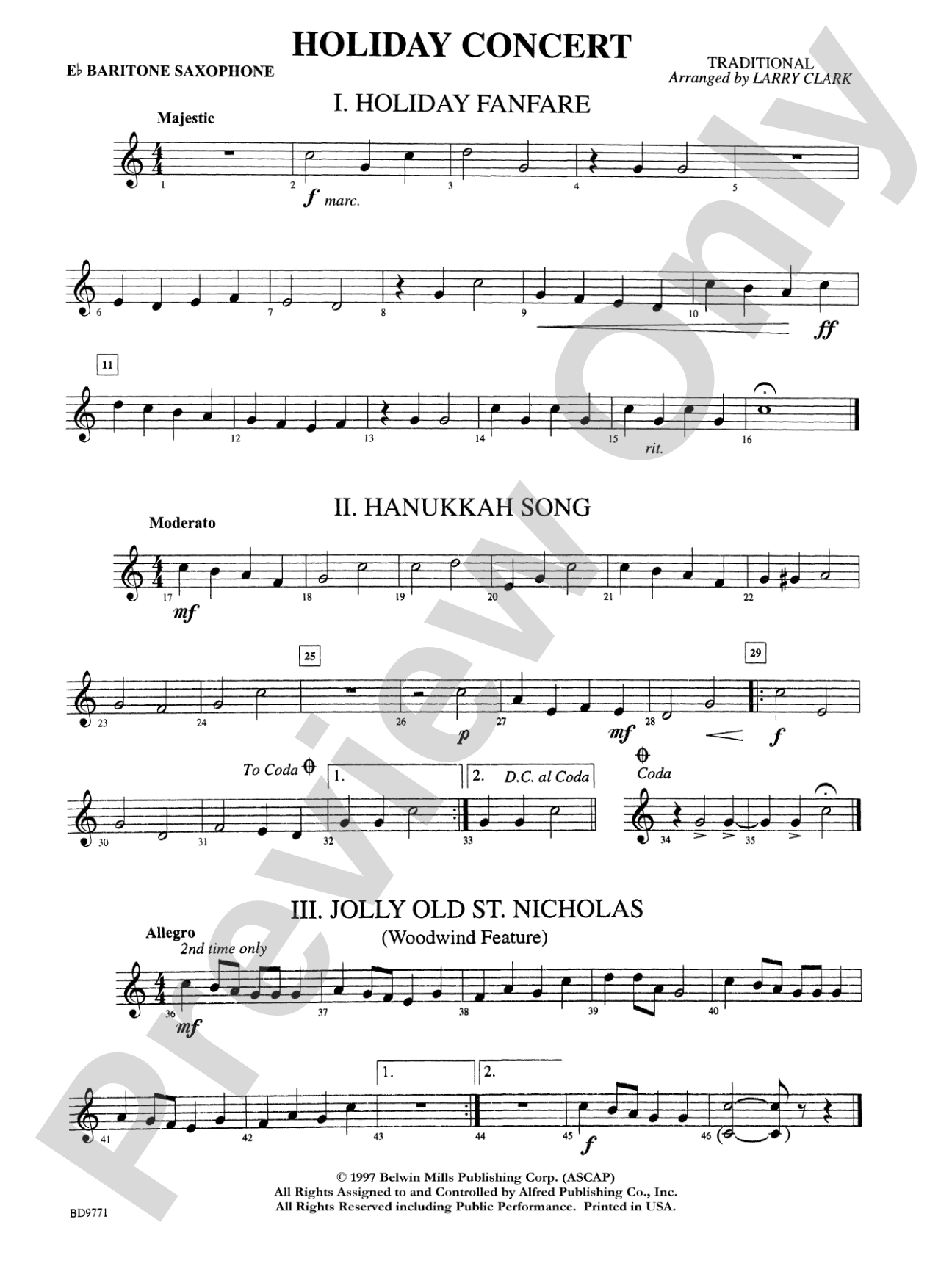 Holiday Concert: E-flat Baritone Saxophone