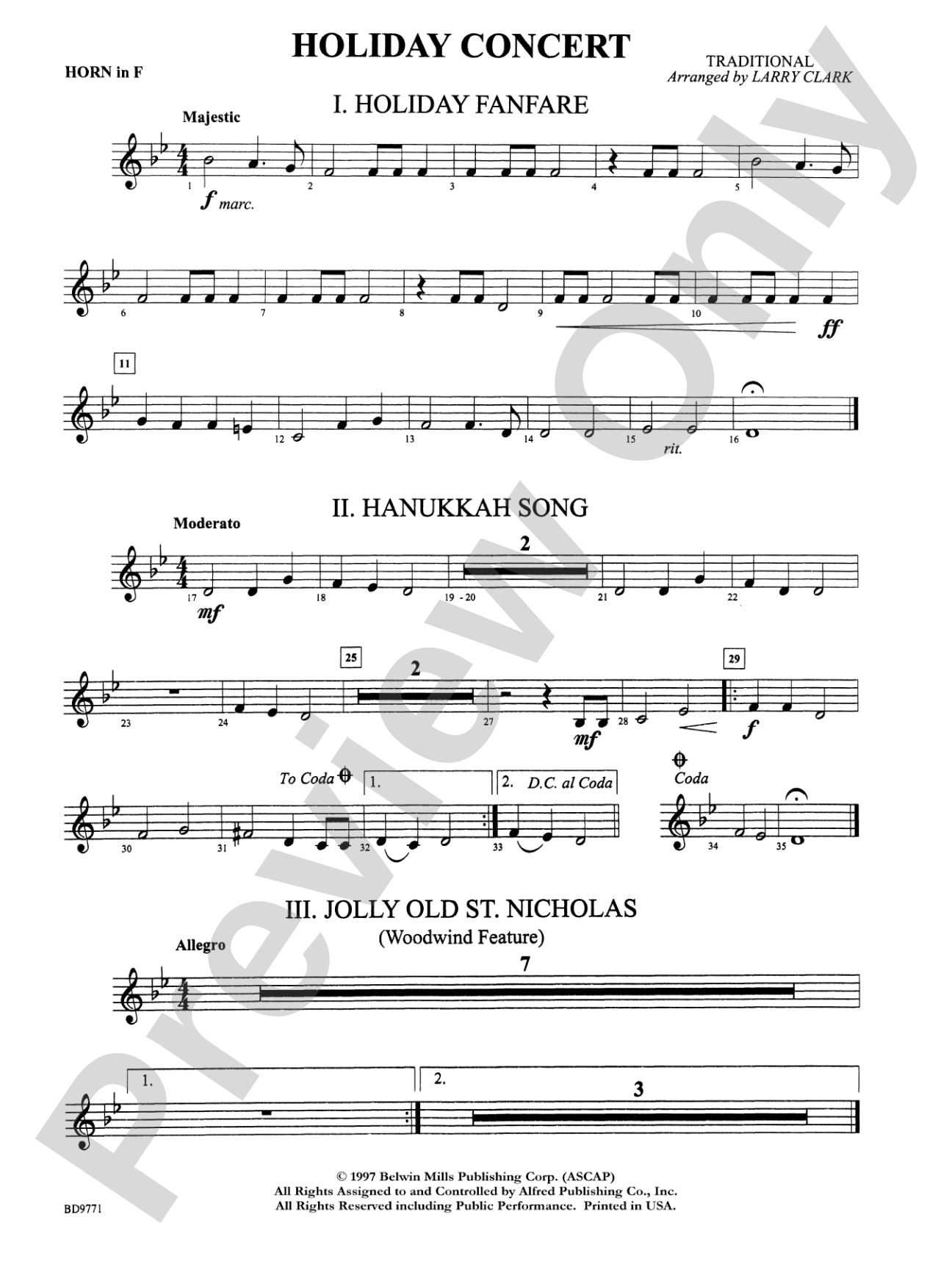 Holiday Concert: 1st F Horn