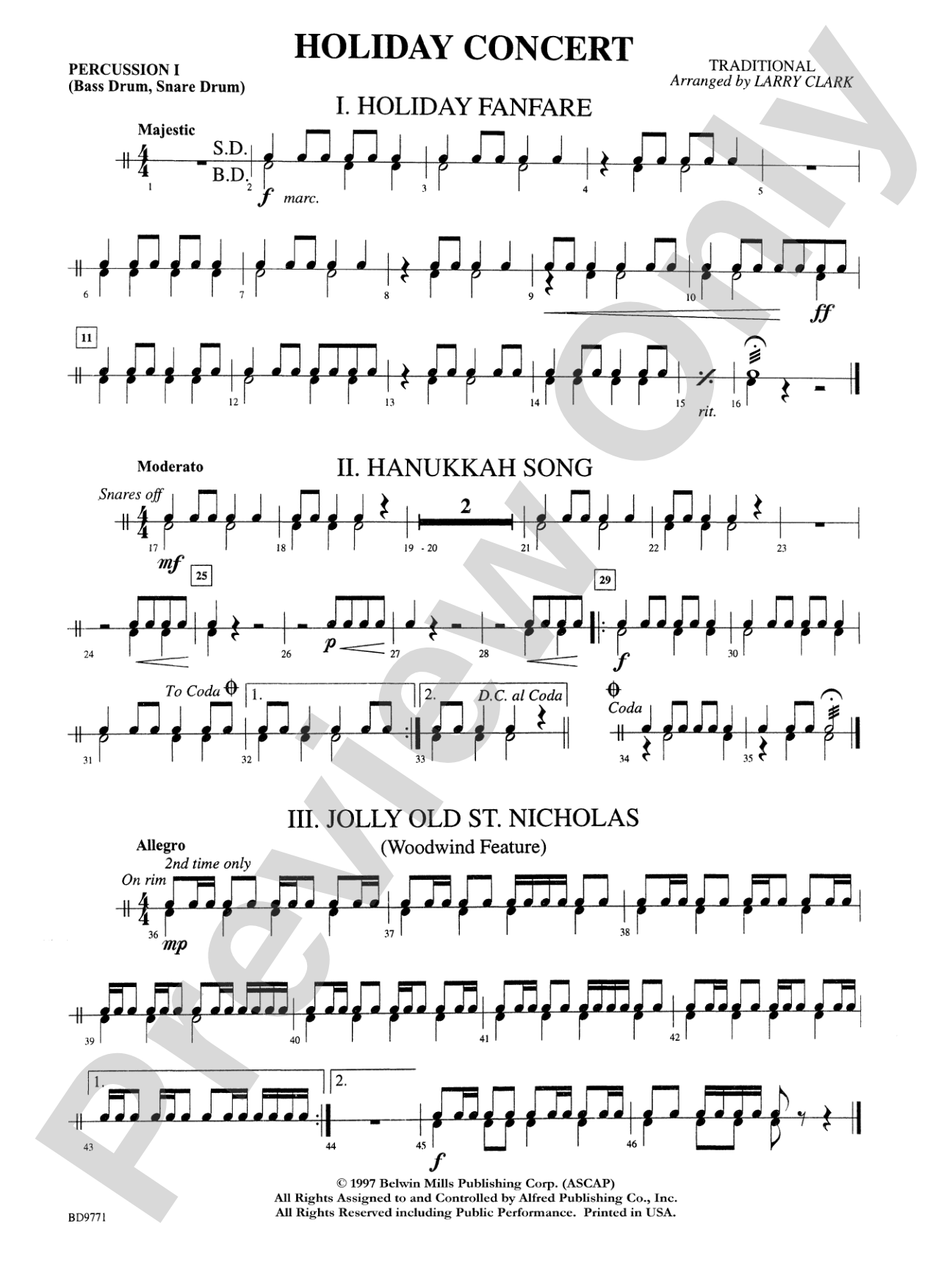 Holiday Concert: 1st Percussion