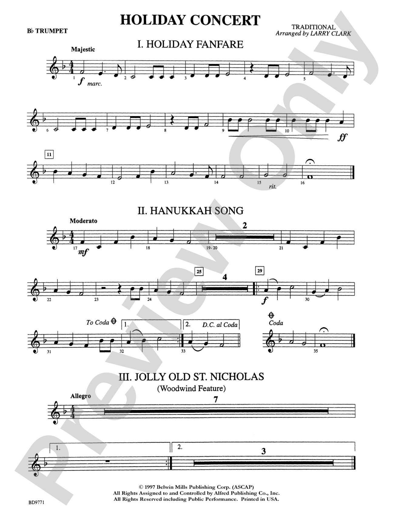 Holiday Concert: 1st B-flat Trumpet