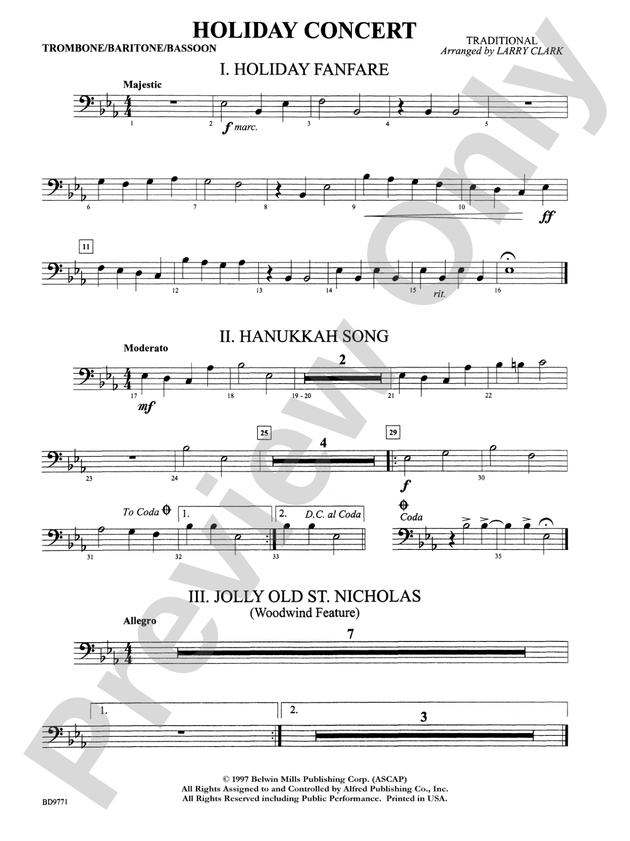 Holiday Concert: 1st Trombone