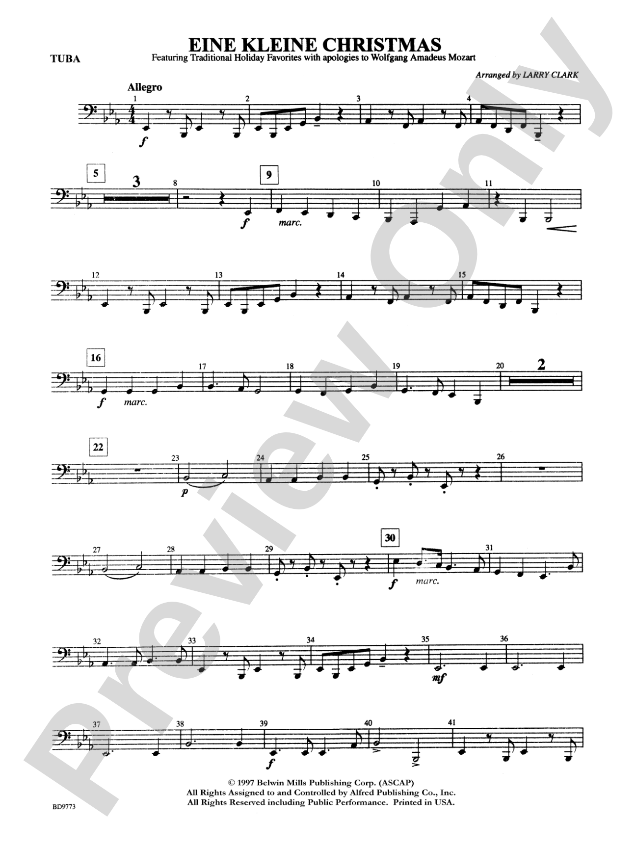 Eine Kleine Christmas (featuring Traditional Holiday Favorites (with apologies to Wolfgang Amadeus Mozart)): Tuba