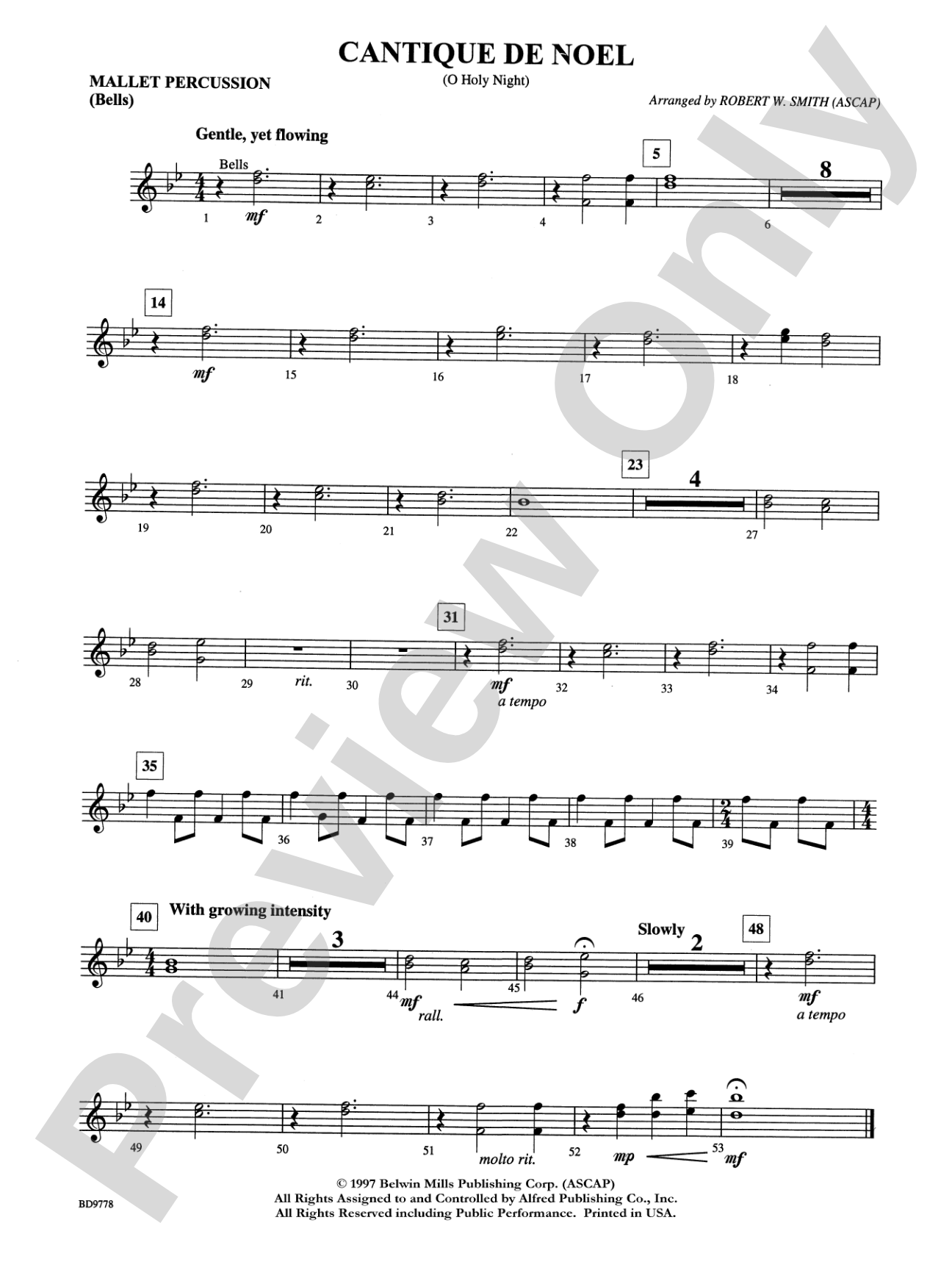 Cantique de Noel (O Holy Night): Mallets