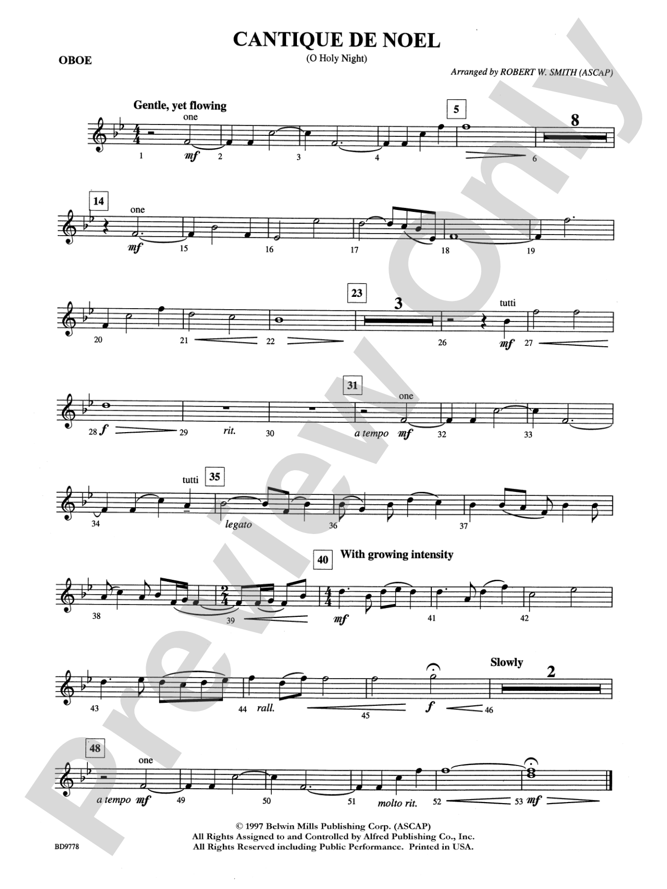 Cantique de Noel (O Holy Night): Oboe