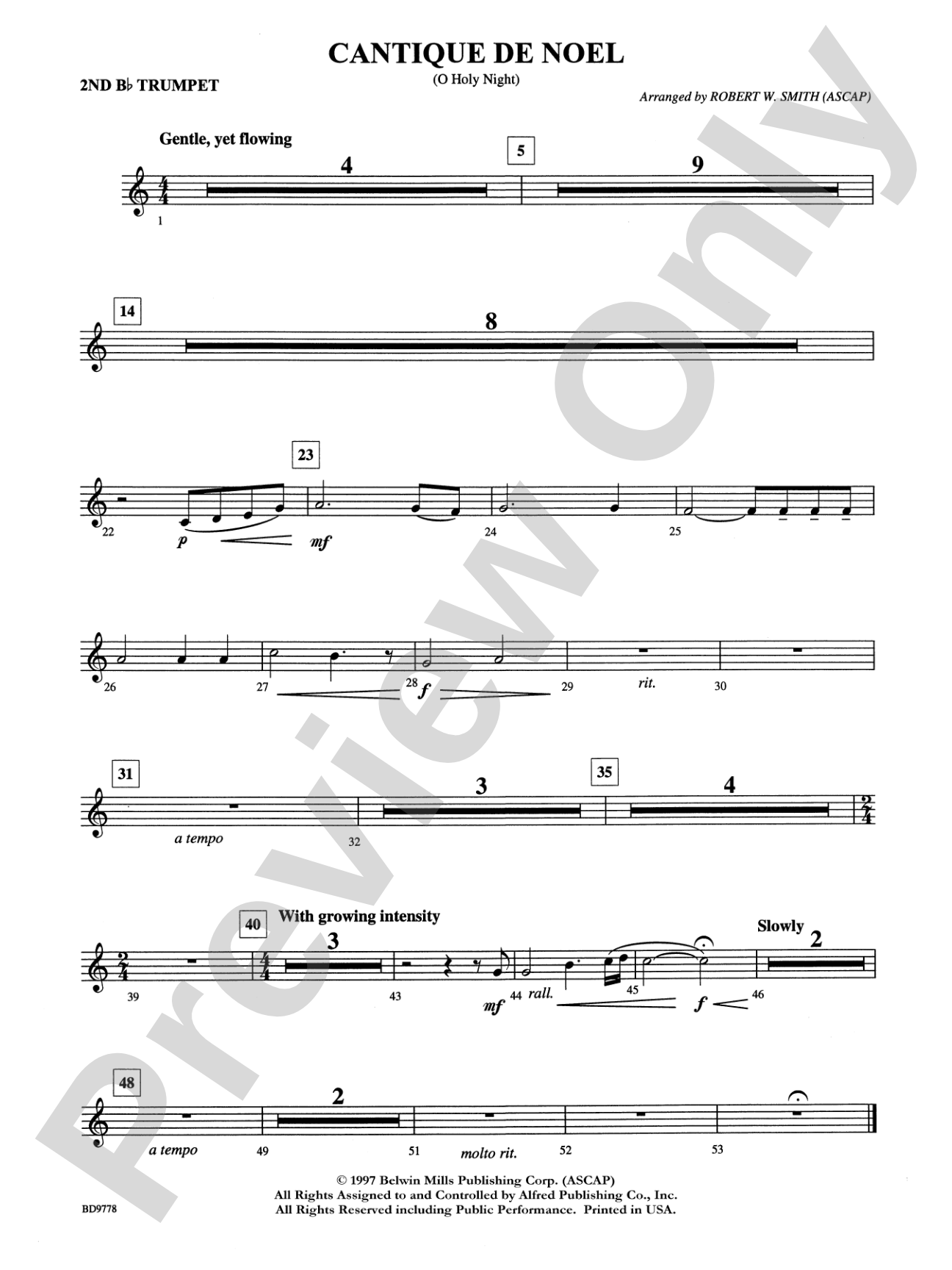 Cantique de Noel (O Holy Night): 2nd B-flat Trumpet