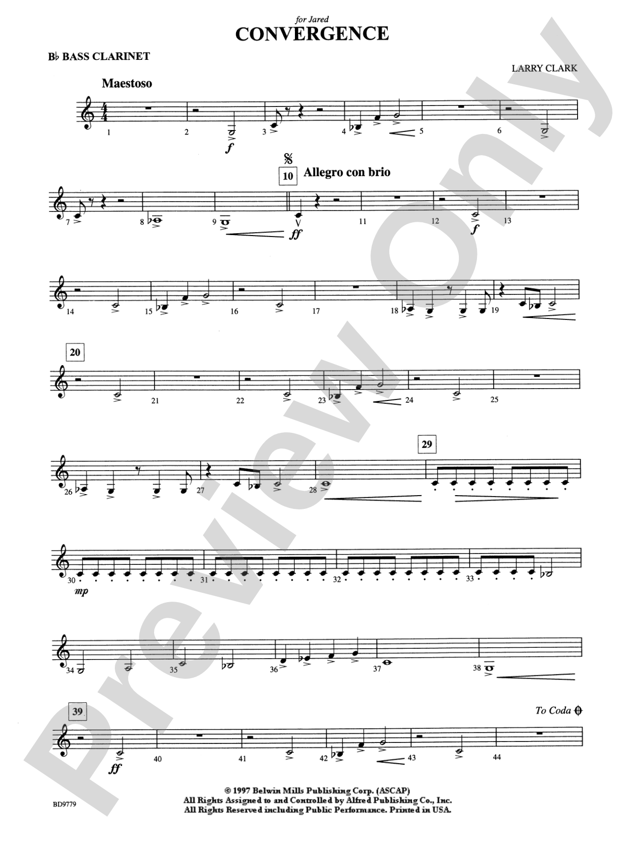 Convergence: B-flat Bass Clarinet