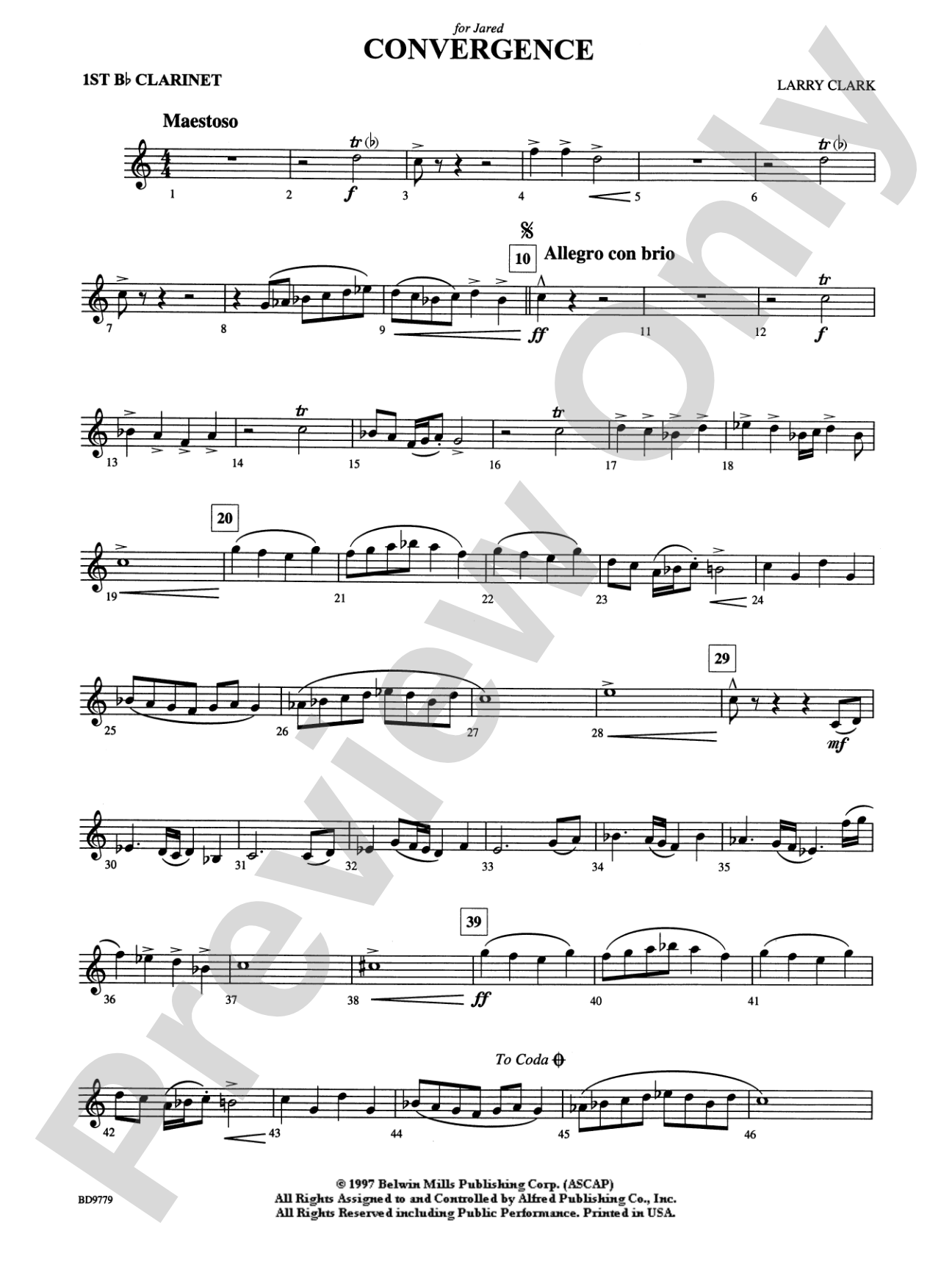 Convergence: 1st B-flat Clarinet