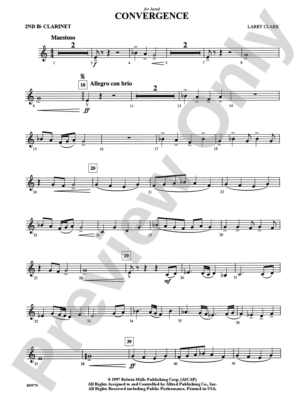 Convergence: 2nd B-flat Clarinet