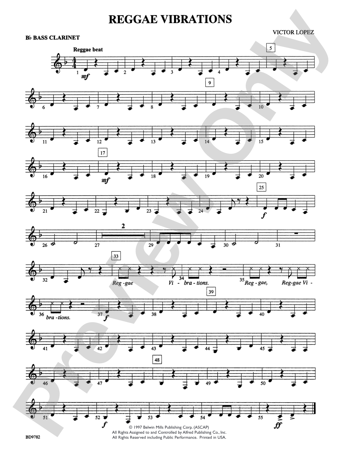 Reggae Vibrations: B-flat Bass Clarinet