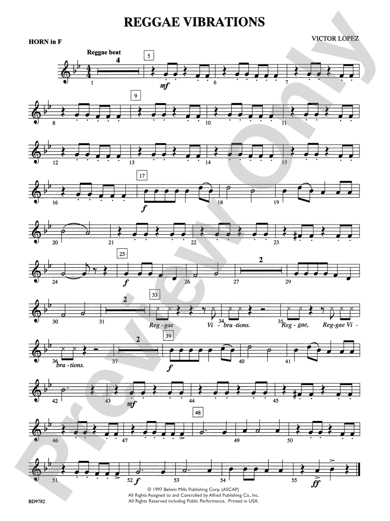 Reggae Vibrations: 1st F Horn