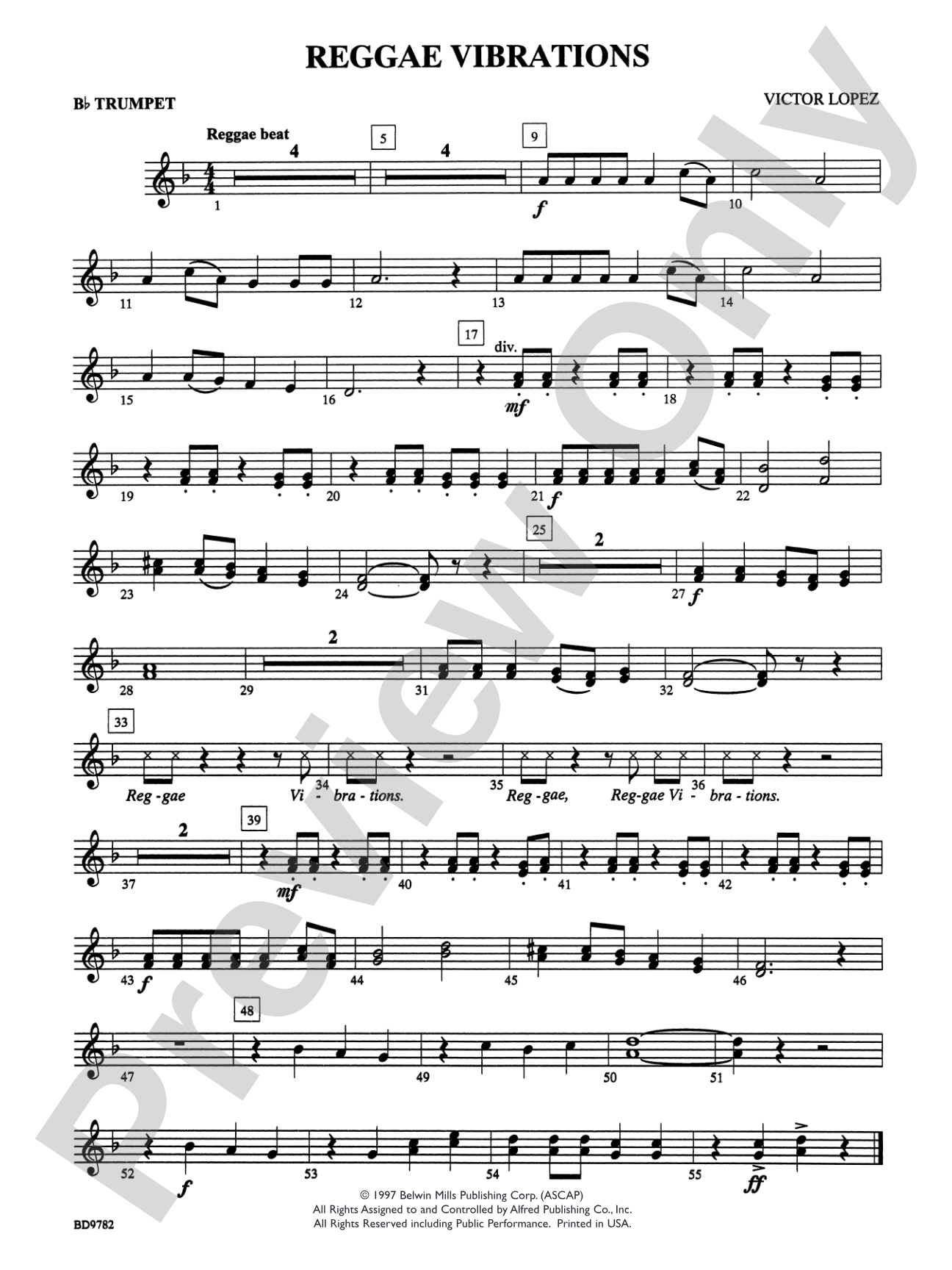 Reggae Vibrations: 1st B-flat Trumpet
