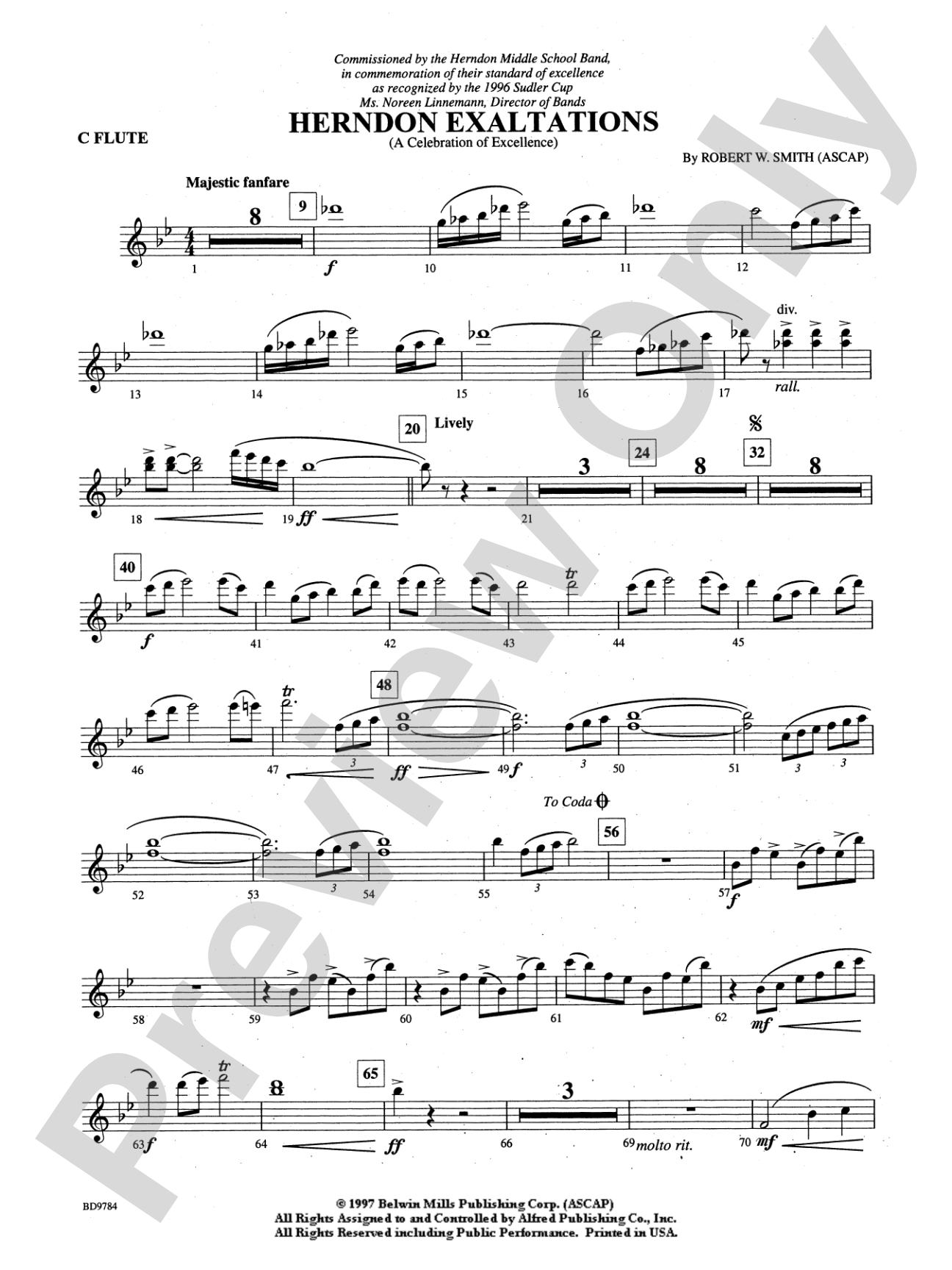 Herndon Exaltations (A Celebration of Excellence): Flute