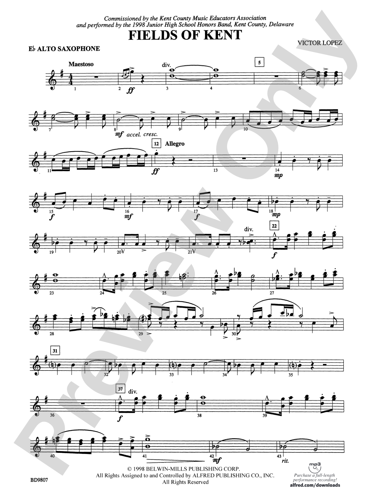 Fields of Kent: E-flat Alto Saxophone
