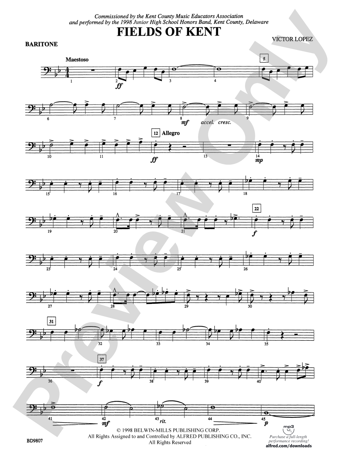 Fields of Kent: Baritone B.C.