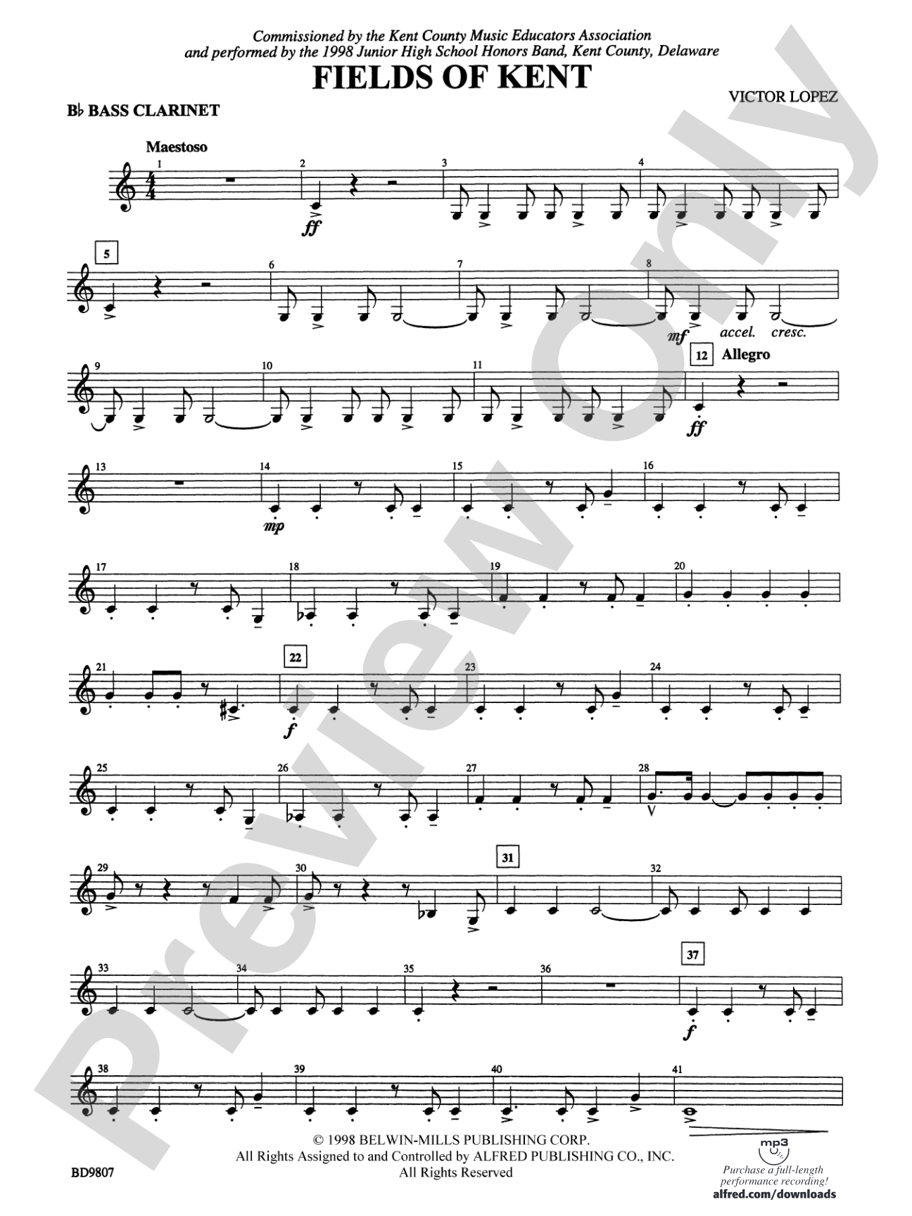 Fields of Kent: B-flat Bass Clarinet