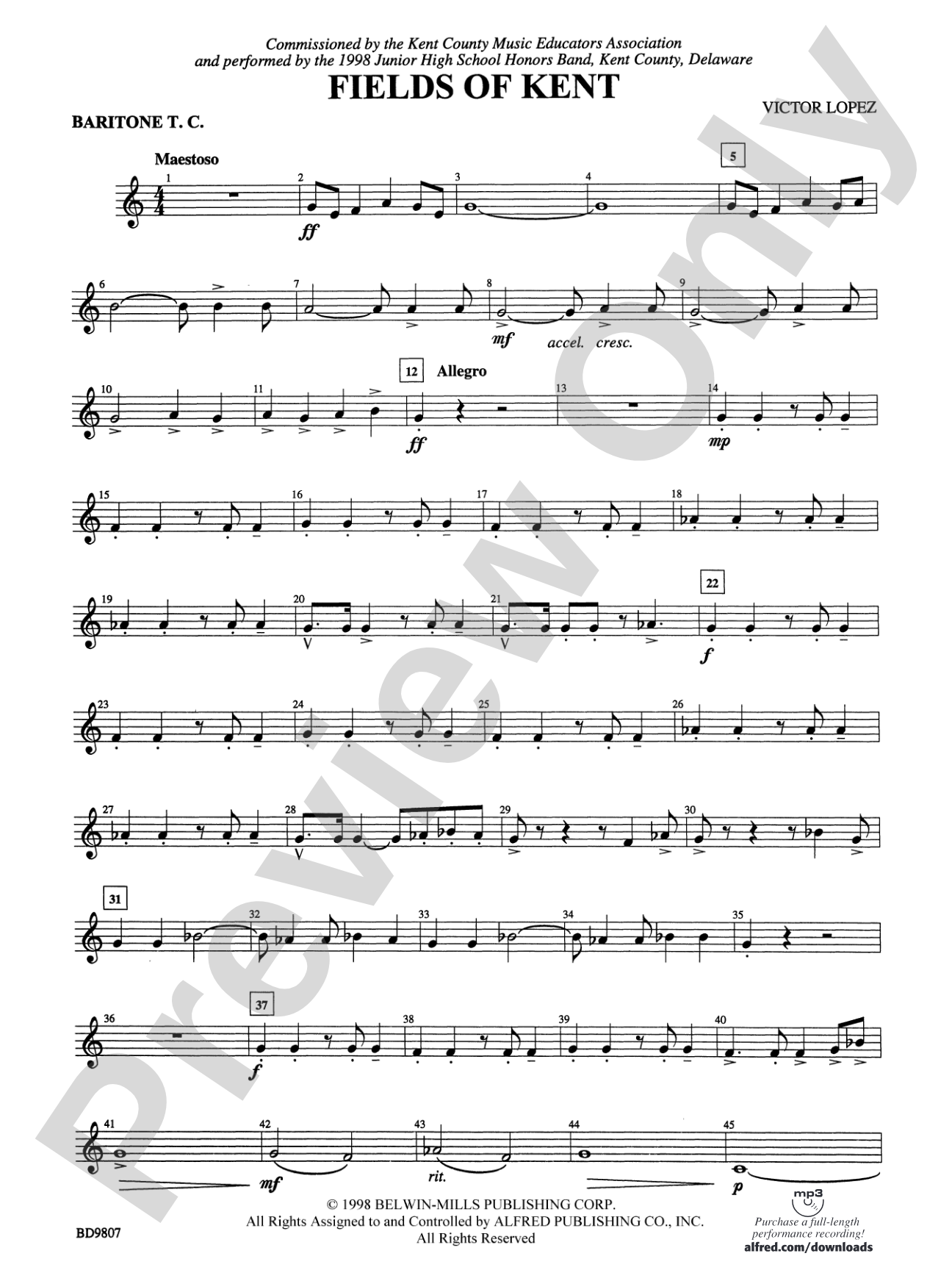 Fields of Kent: Baritone T.C.