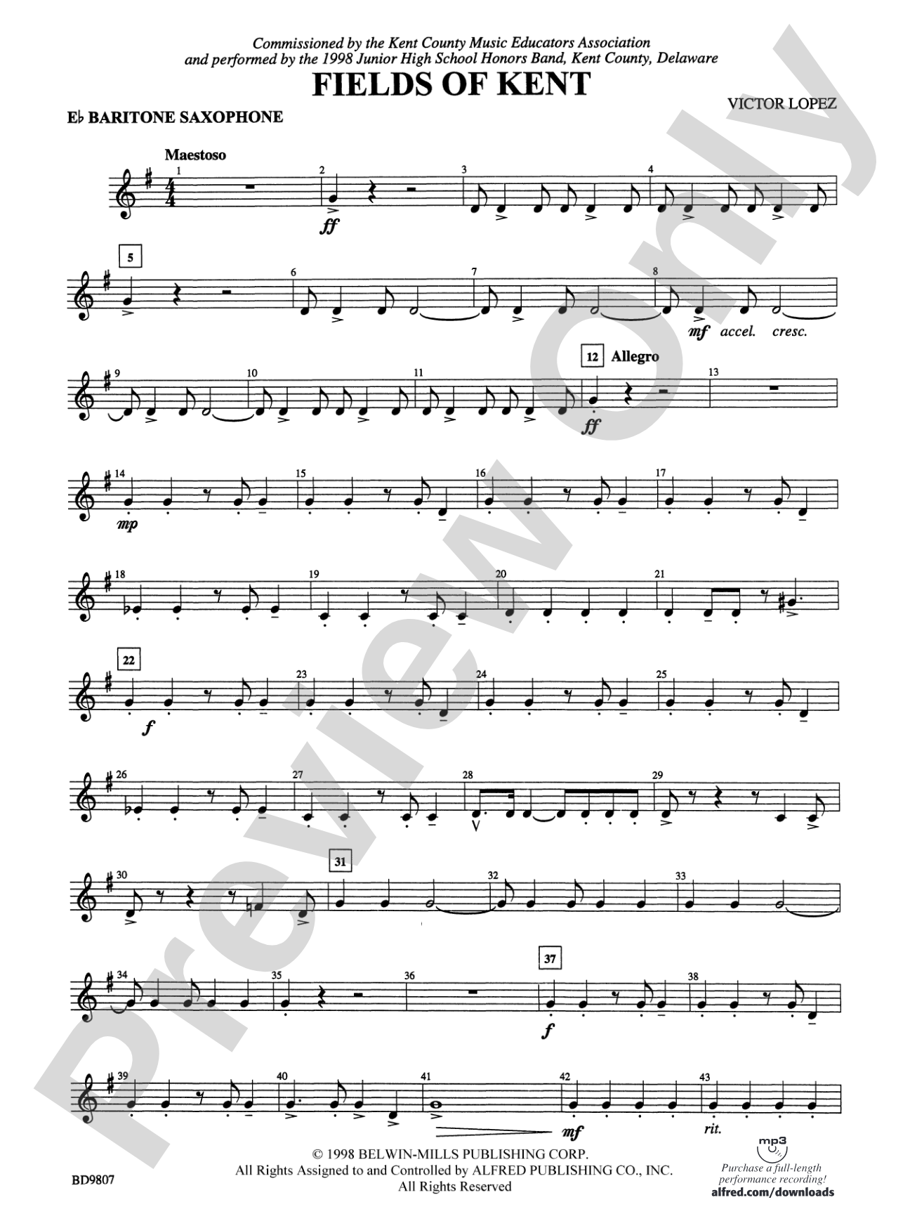 Fields of Kent: E-flat Baritone Saxophone