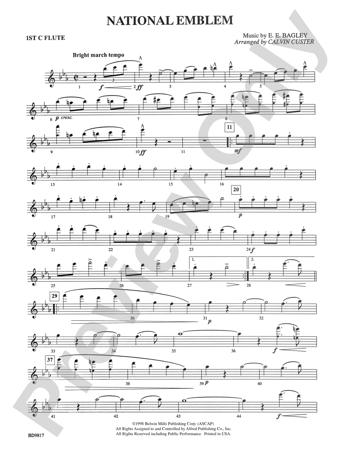 National Emblem: Flute