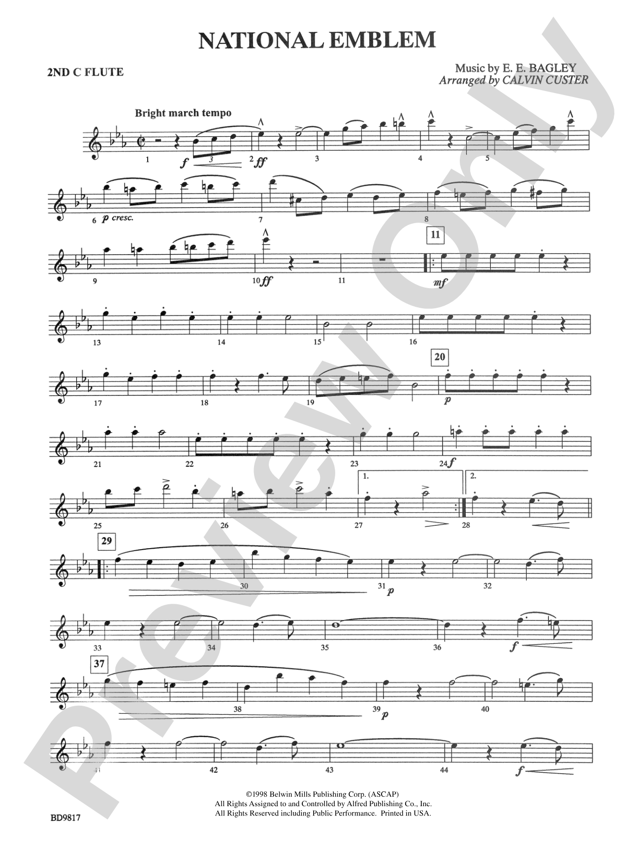 National Emblem: 2nd Flute