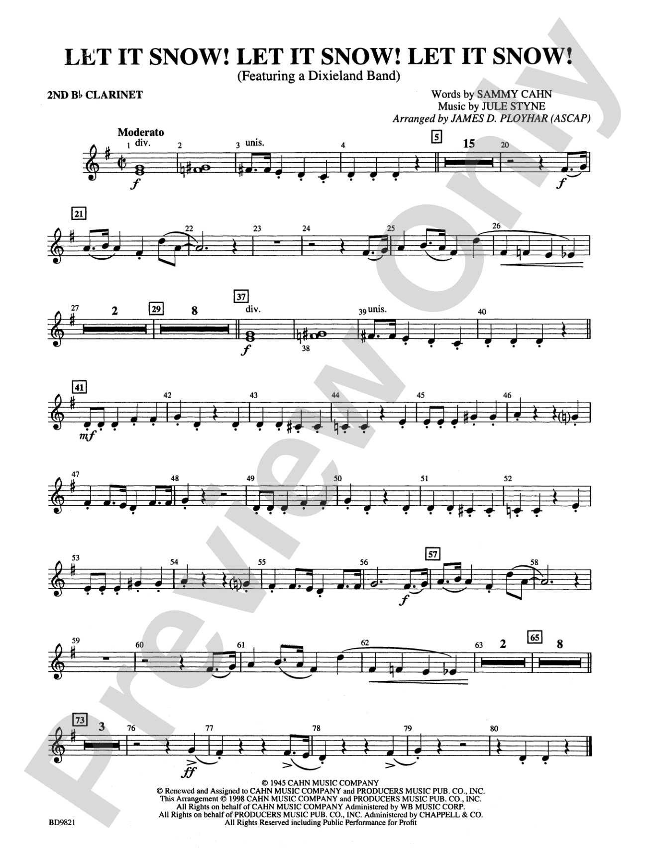 Let It Snow! Let It Snow! Let It Snow!: 2nd B-flat Clarinet