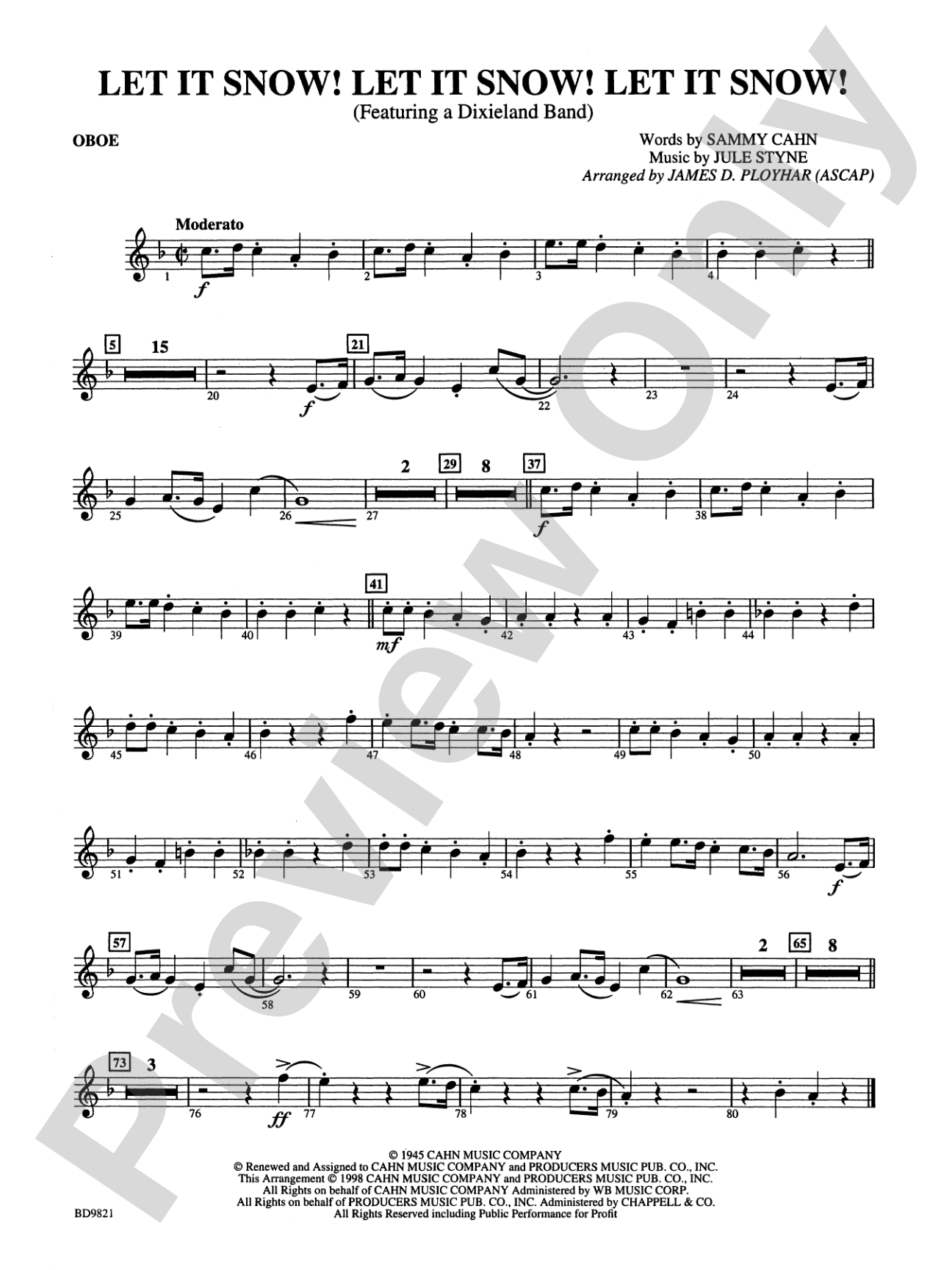Let It Snow! Let It Snow! Let It Snow!: Oboe