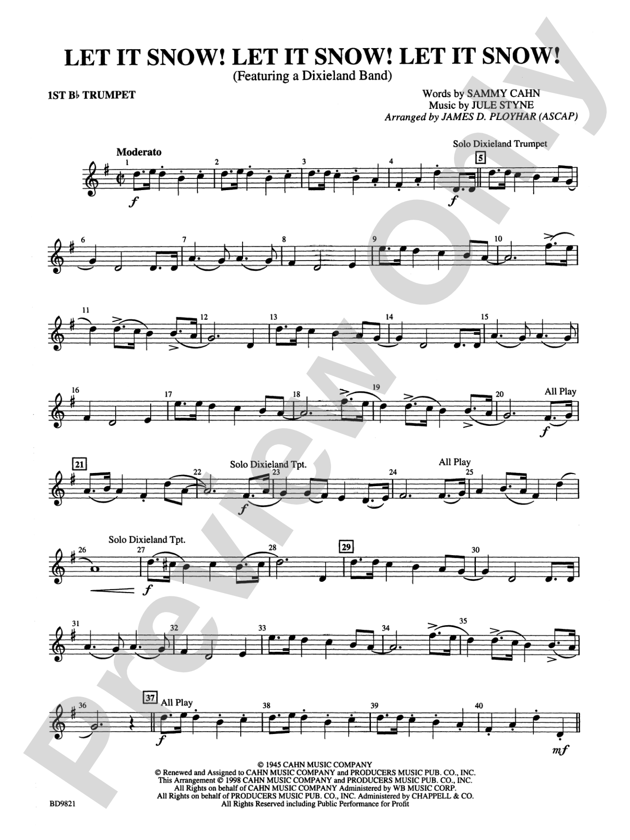 Let It Snow! Let It Snow! Let It Snow!: 1st B-flat Trumpet