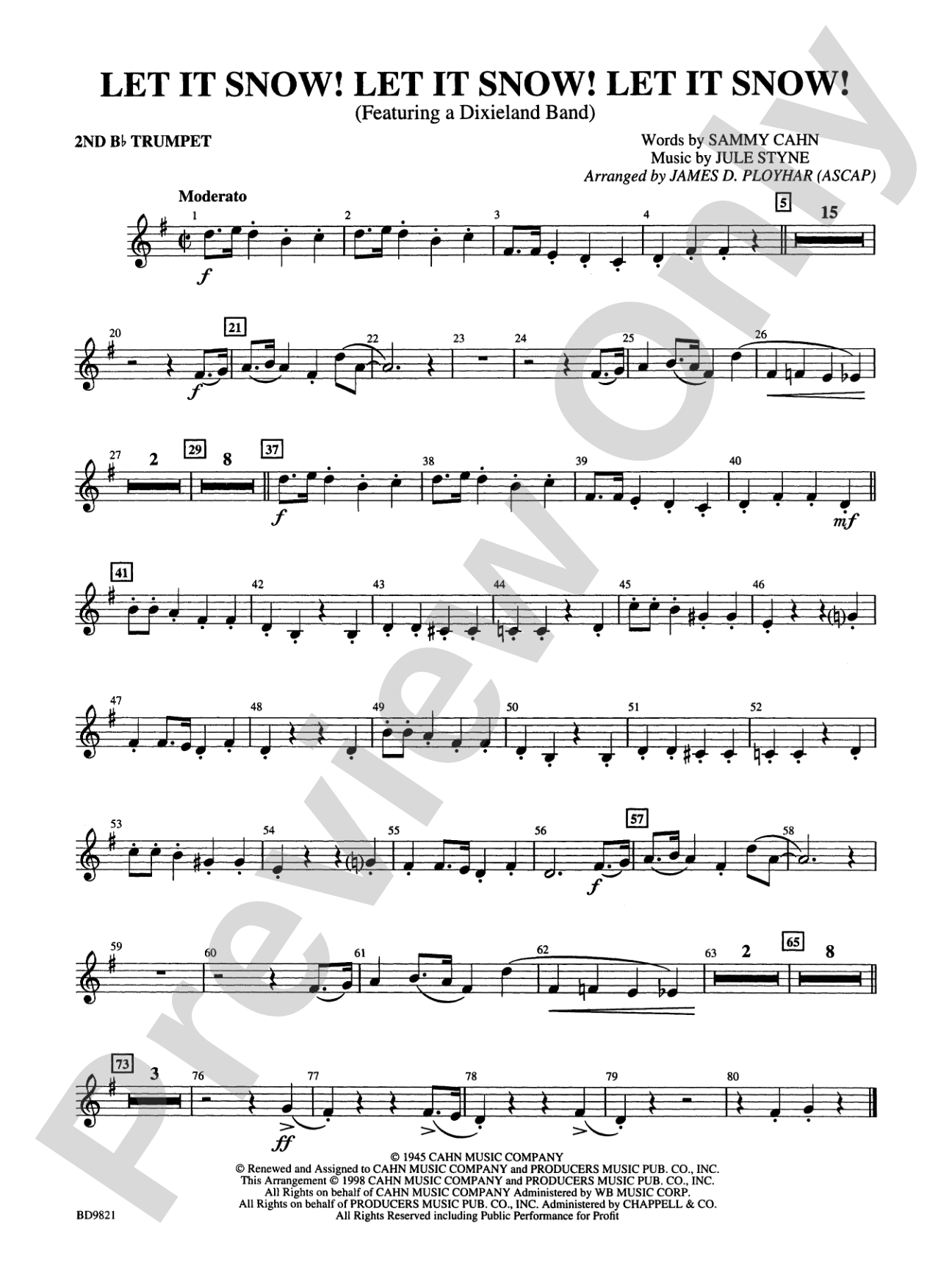Let It Snow! Let It Snow! Let It Snow!: 2nd B-flat Trumpet