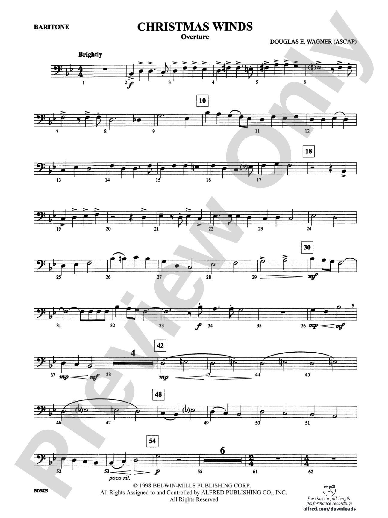 Christmas Winds (Overture): Baritone B.C.