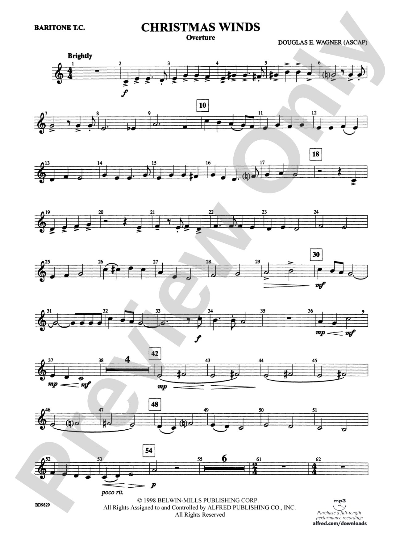 Christmas Winds (Overture): Baritone T.C.