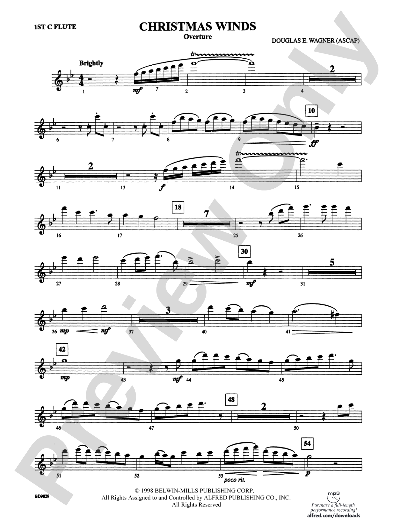 Christmas Winds (Overture): Flute
