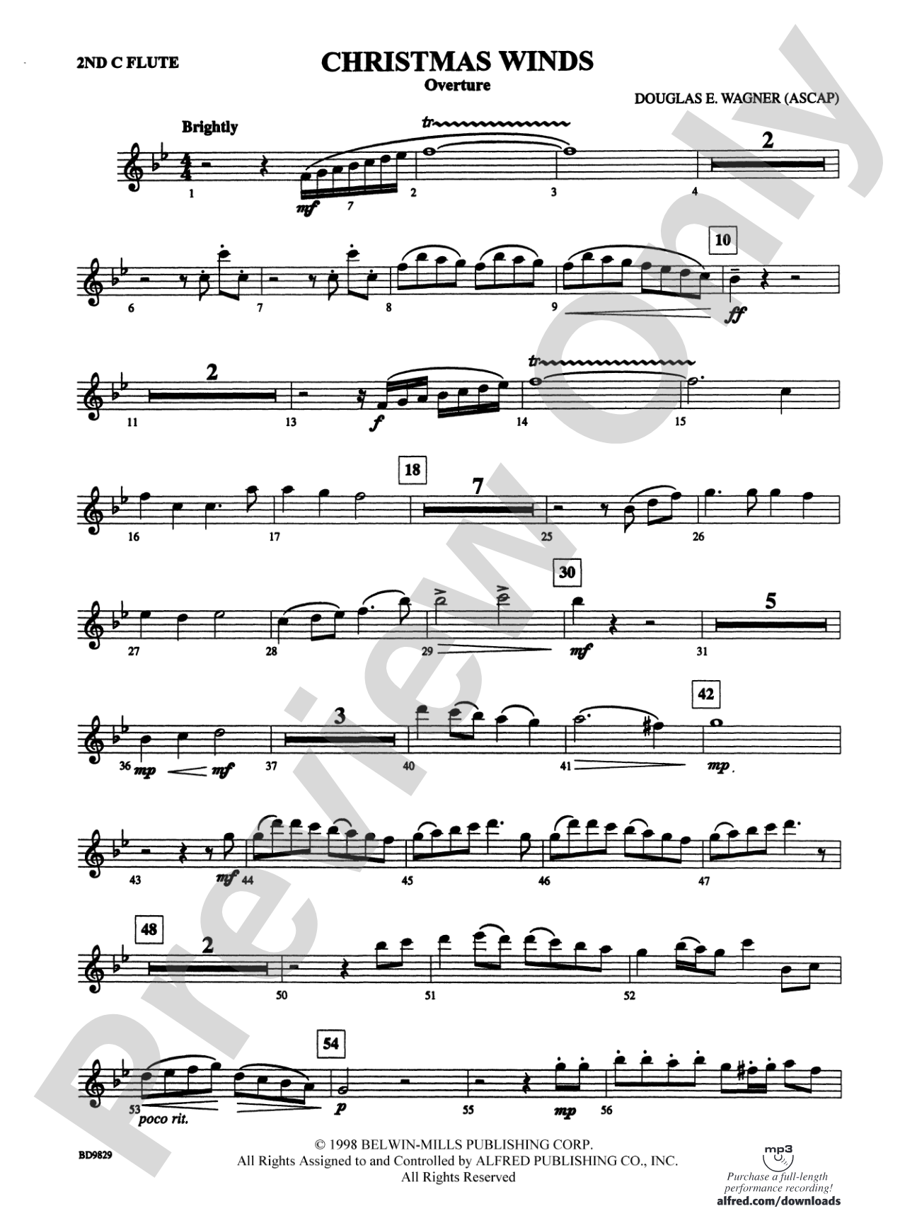 Christmas Winds (Overture): 2nd Flute