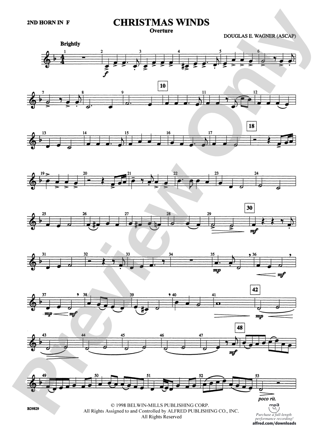 Christmas Winds (Overture): 2nd F Horn