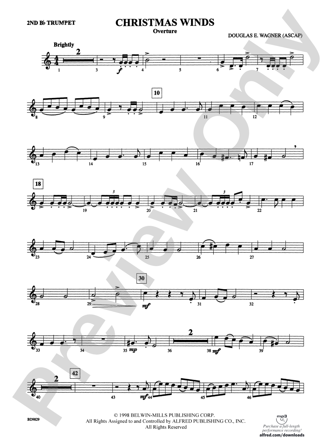 Christmas Winds (Overture): 2nd B-flat Trumpet
