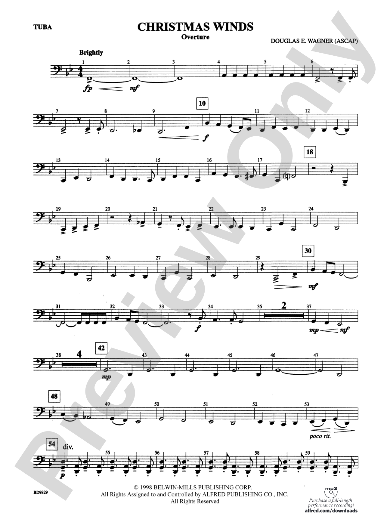 Christmas Winds (Overture): Tuba