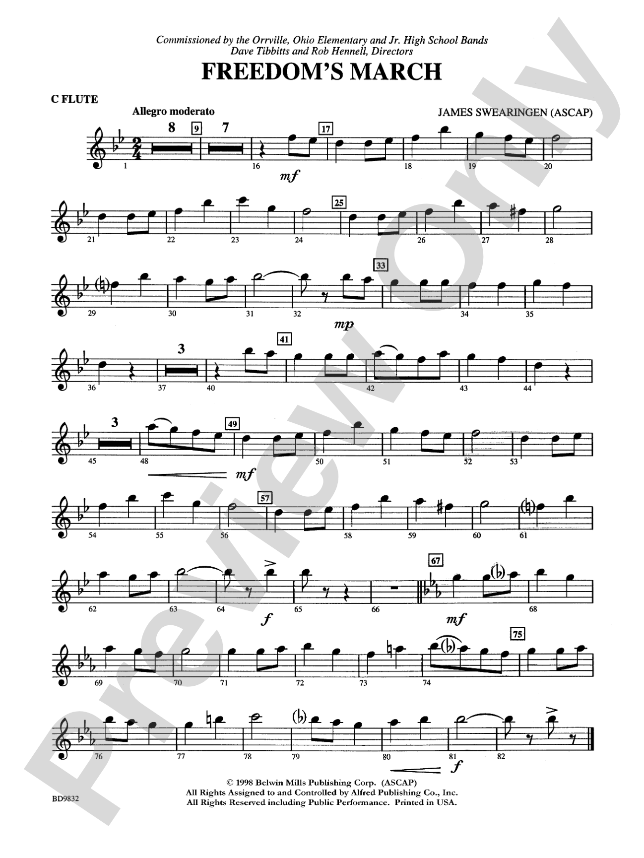 Freedom's March: Flute