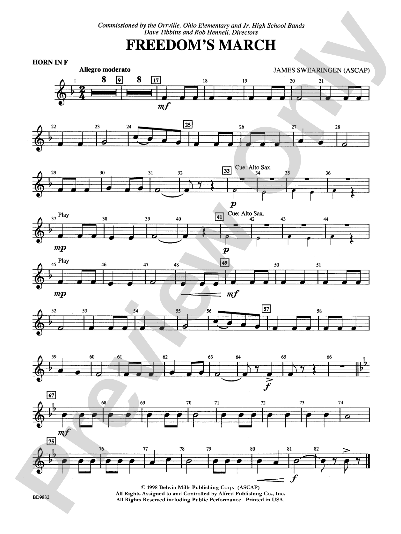 Freedom's March: 1st F Horn
