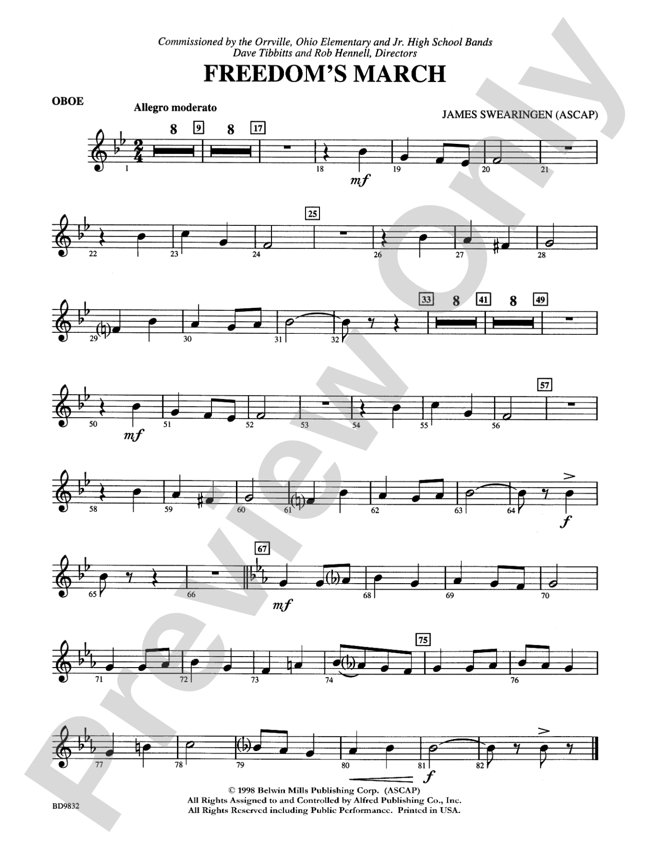 Freedom's March: Oboe