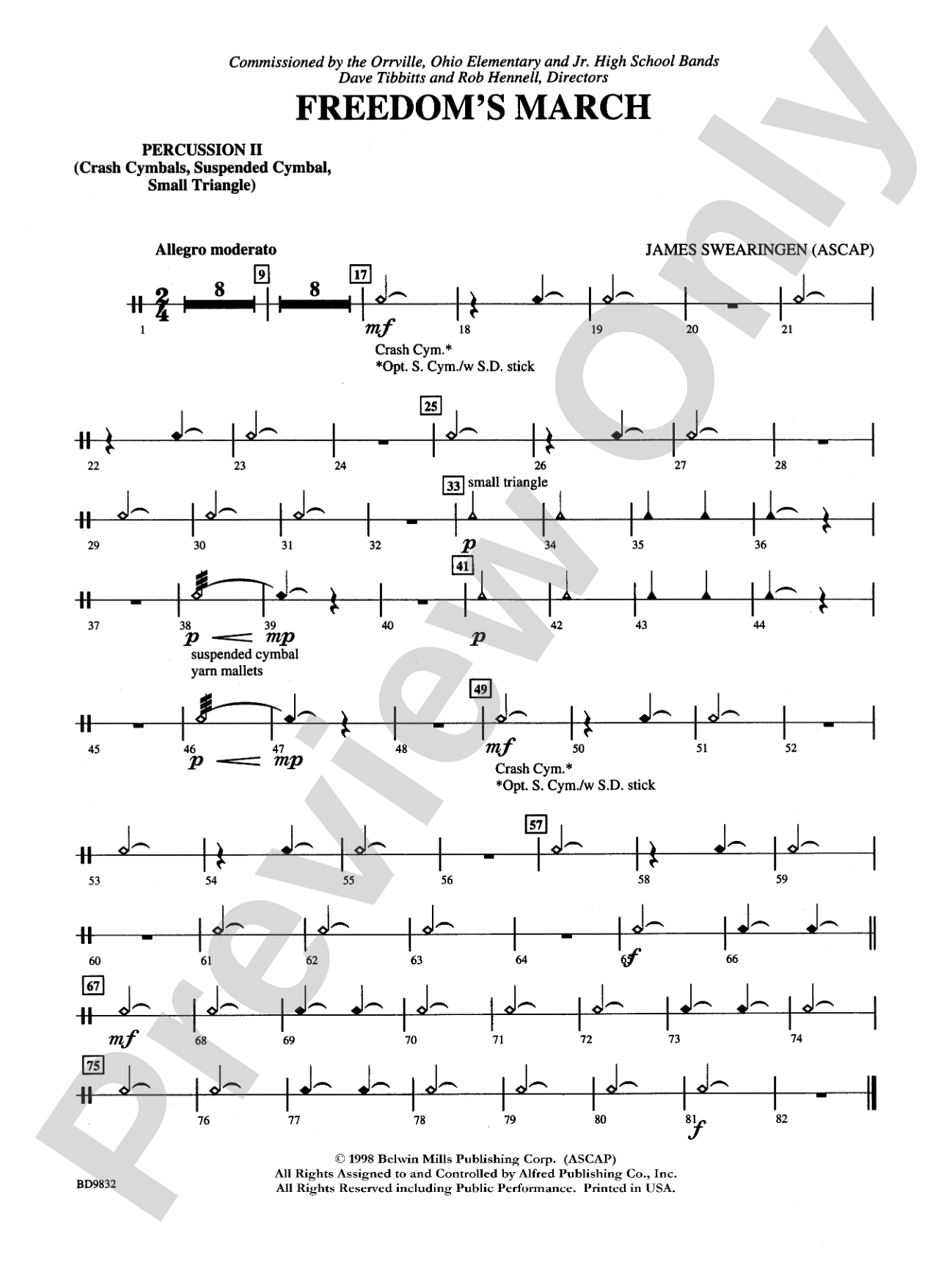 Freedom's March: 2nd Percussion