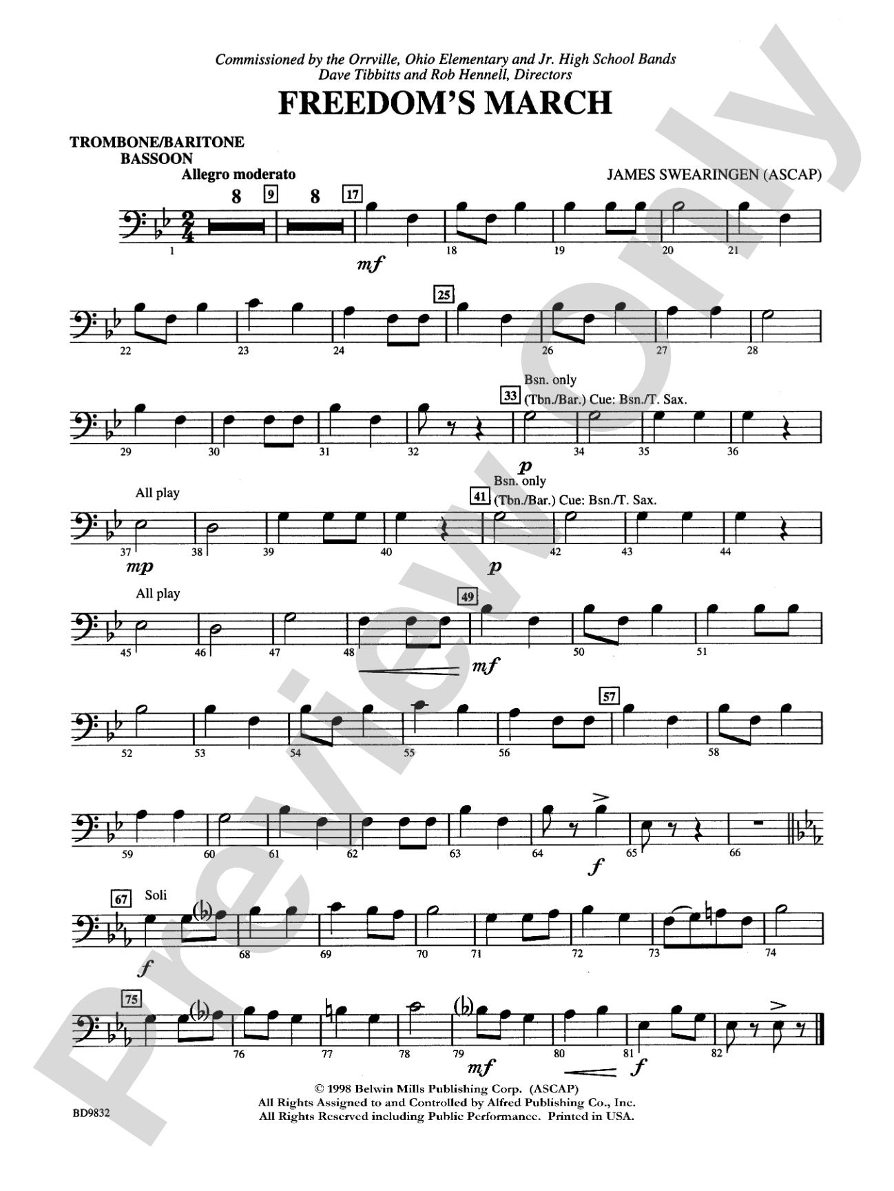 Freedom's March: 1st Trombone