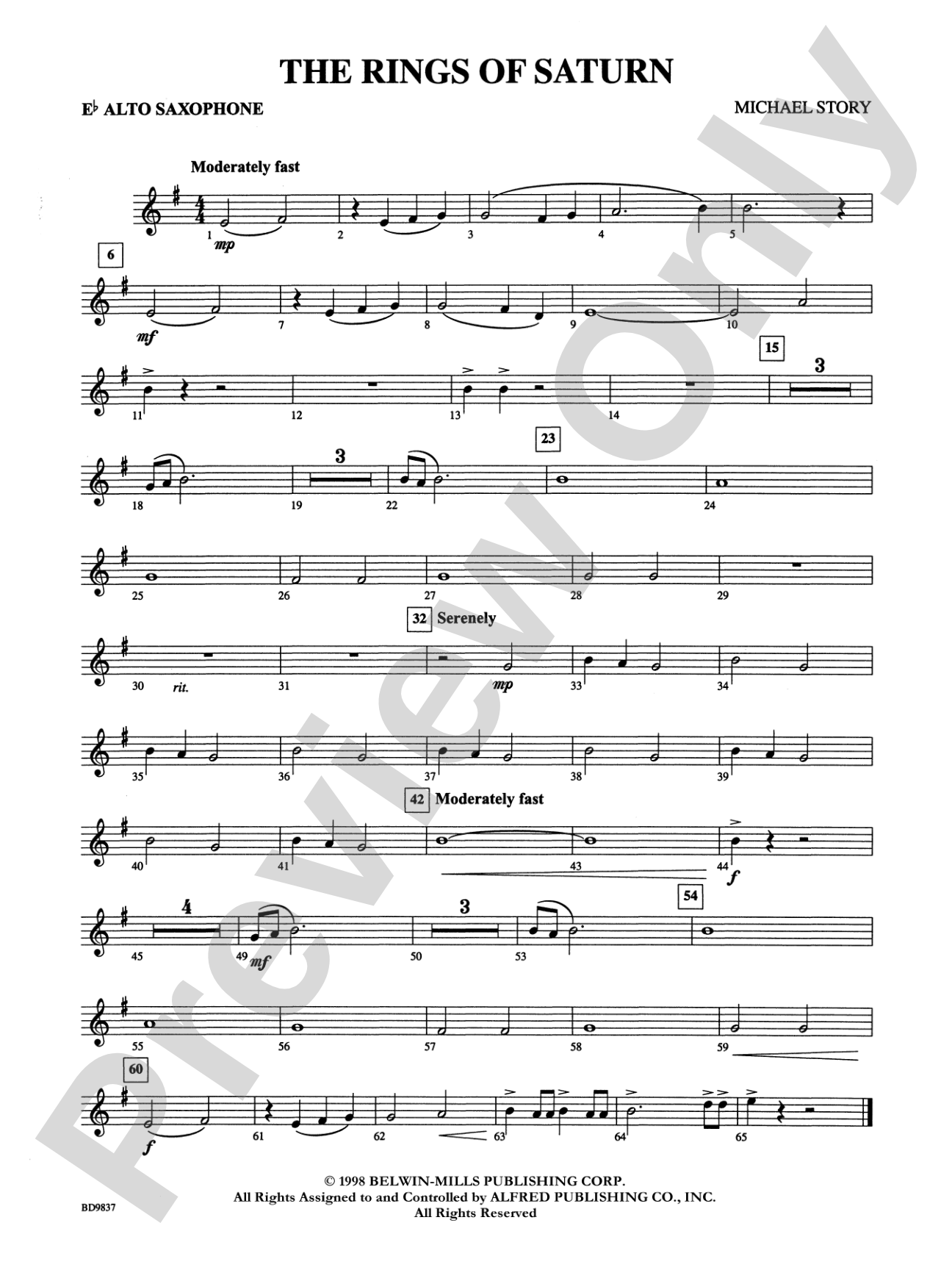The Rings of Saturn: E-flat Alto Saxophone