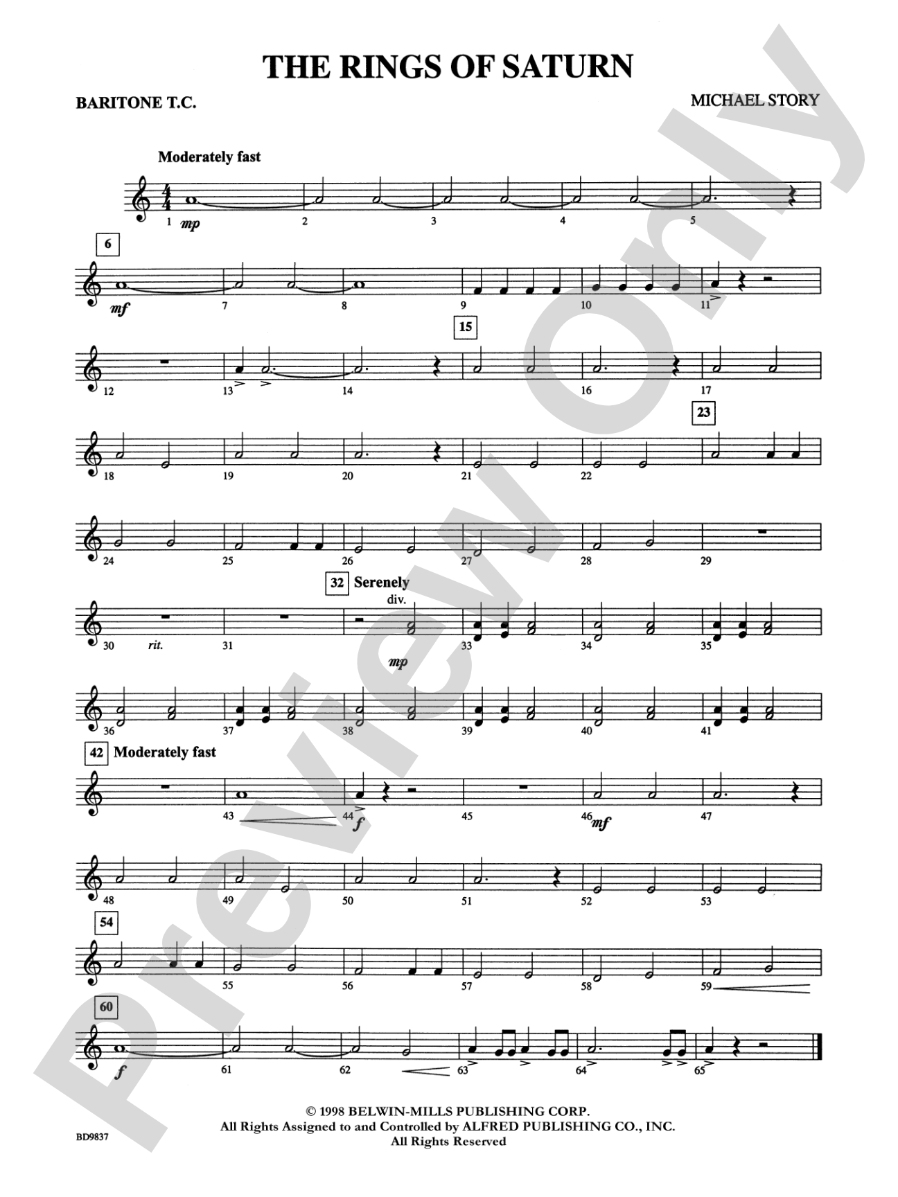 The Rings of Saturn: Baritone T.C.