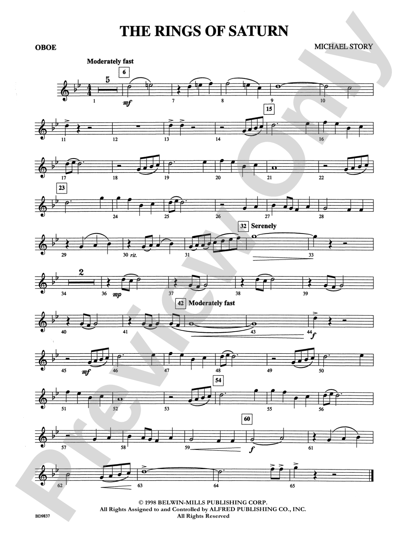 The Rings of Saturn: Oboe