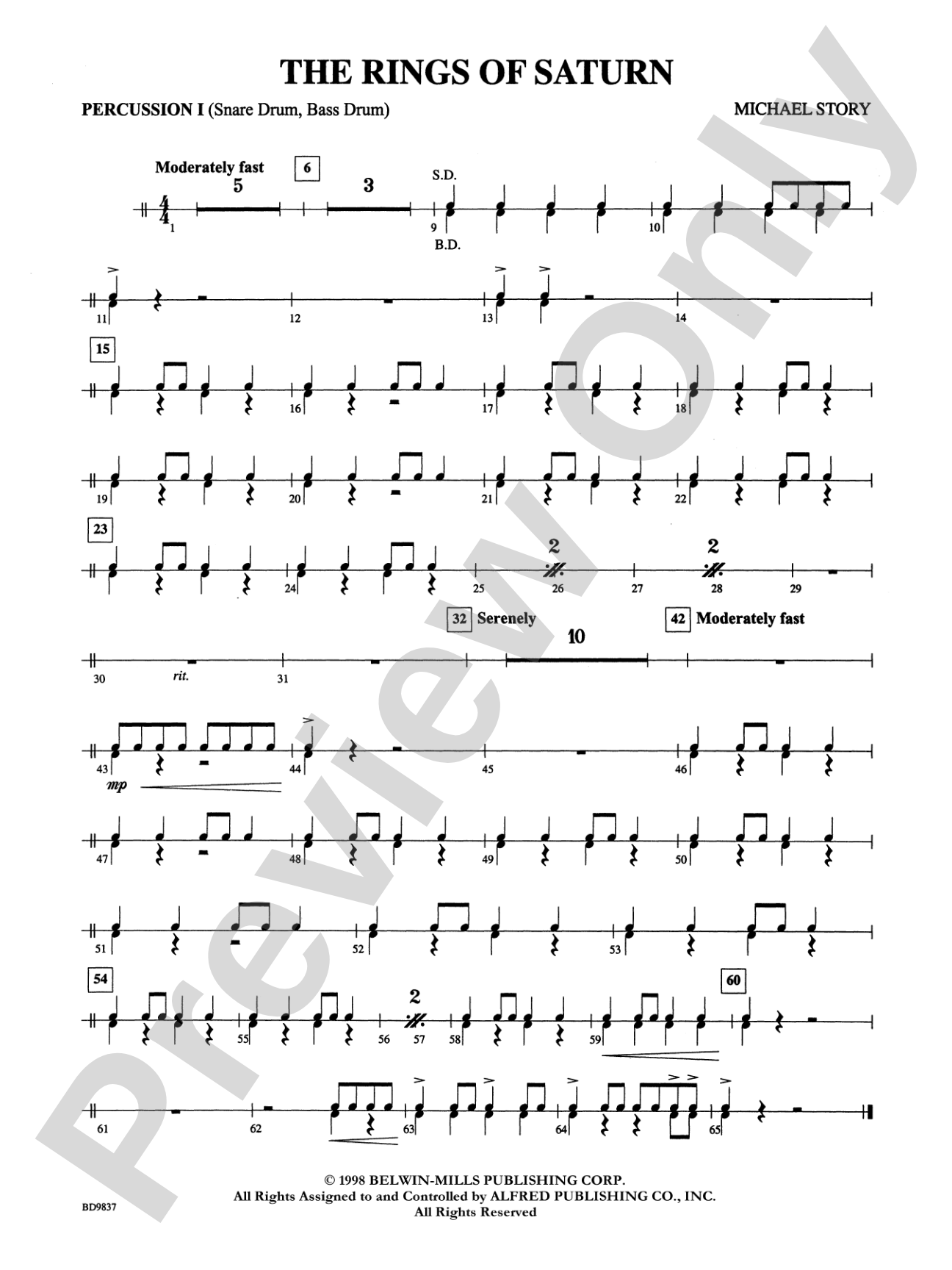 The Rings of Saturn: 1st Percussion