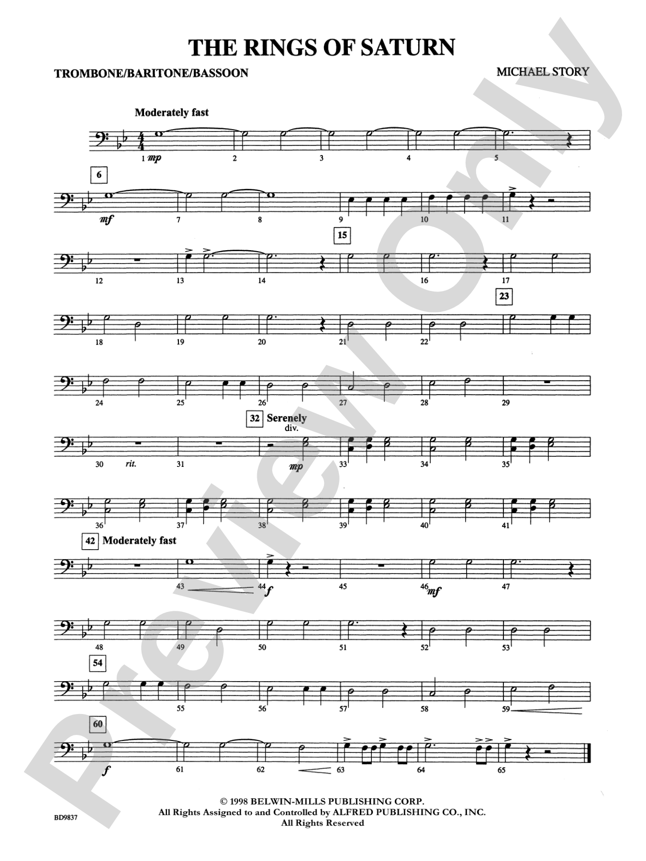 The Rings of Saturn: 1st Trombone
