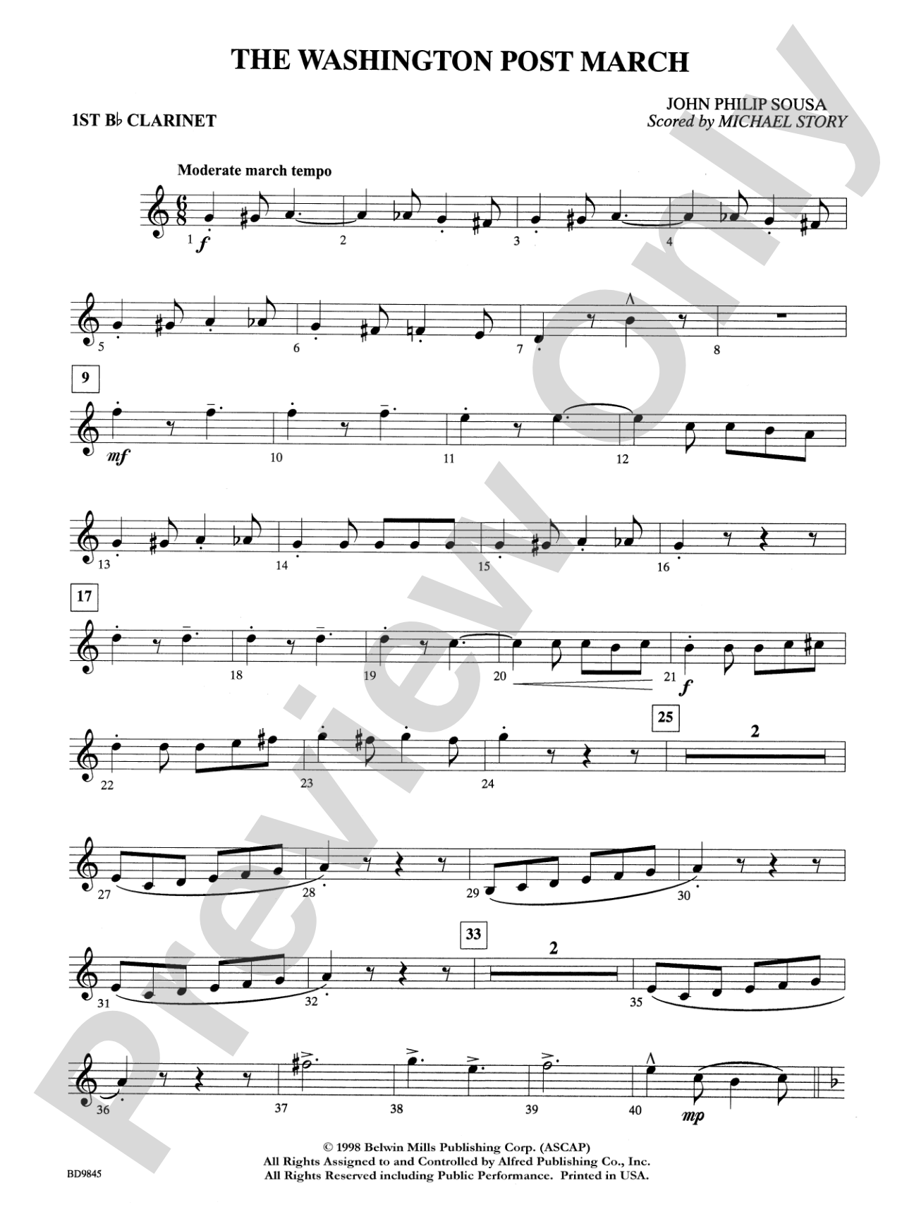 Washington Post: 1st B-flat Clarinet
