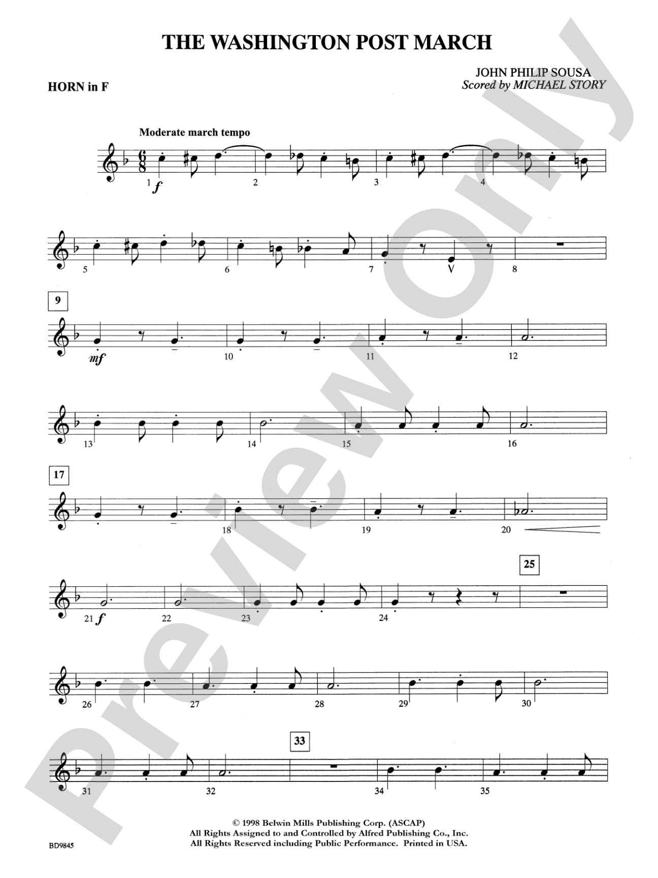 Washington Post: 1st F Horn