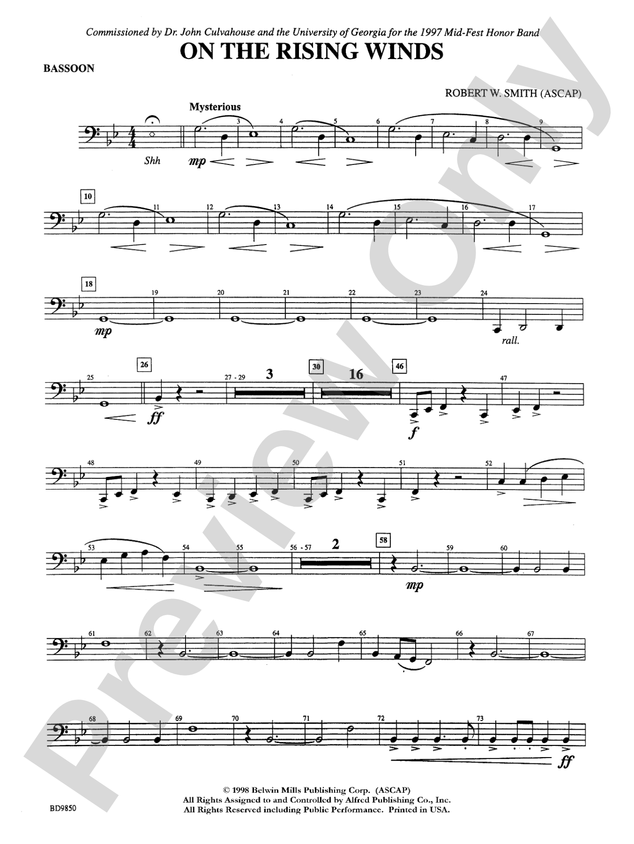 On the Rising Winds: Bassoon