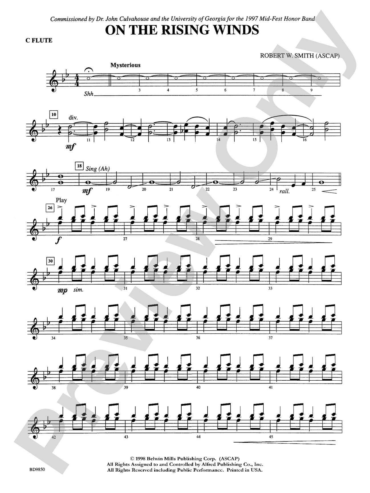 On the Rising Winds: Flute